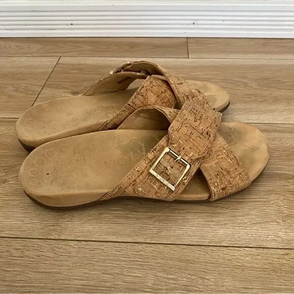 Vionic Cork‎ Cross Strap Orthopedic Slide Sandals – Women’s Size 6 - Picture 5 of 6
